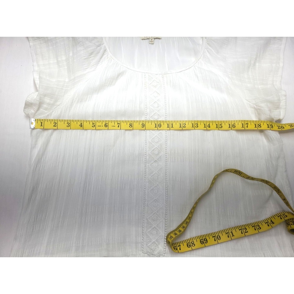Kate And Sam Ladies Flowy Boho Dress Size M Off White With Tassels Beachy Coast - Picture 7 of 8